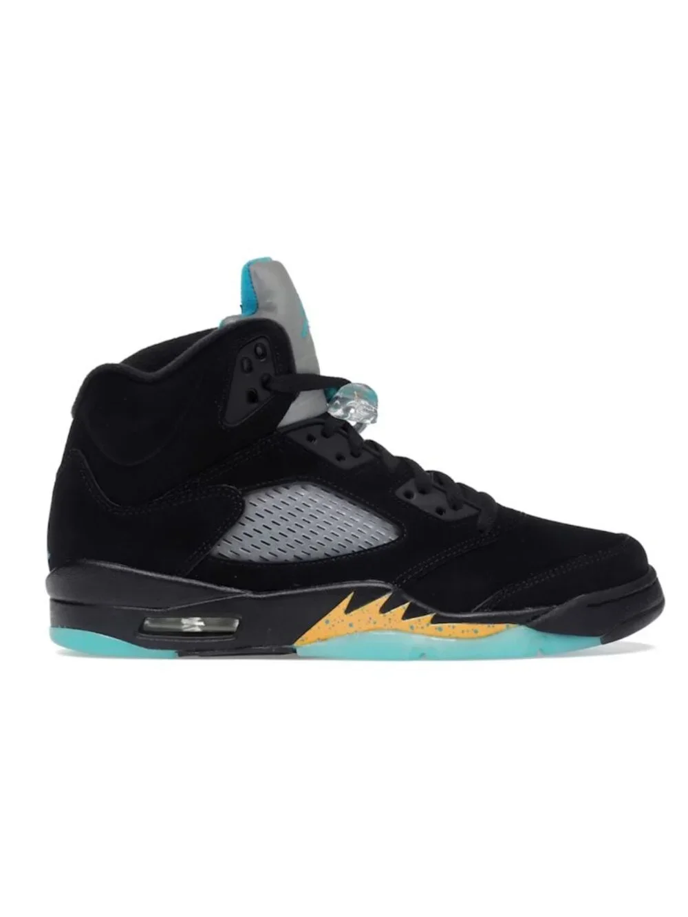 Nike Air Jordan 5 Retro DD0587-047 Basketball Shoes Black Aqua Men's - Size 10.5
